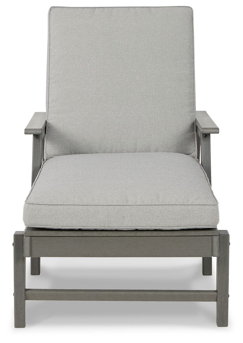 Visola - Chaise Lounge with Cushion - Gray - R&R Furniture Gallery (Fountain Valley, CA)