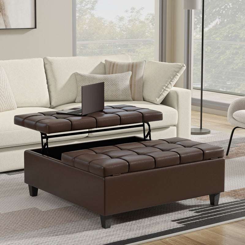 Harrison - Upholstered Coffee Table Storage Ottoman - R&R Furniture Gallery (Fountain Valley, CA)