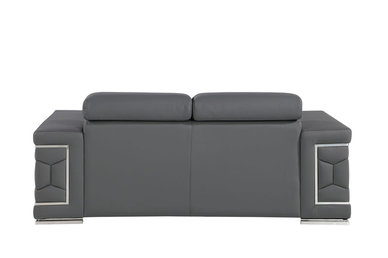 296 - Genuine Leather Loveseat - R&R Furniture Gallery (Fountain Valley, CA)