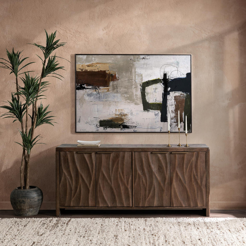 Braxton - 4 Door Cabinet - Tundra Brown - R&R Furniture Gallery (Fountain Valley, CA)