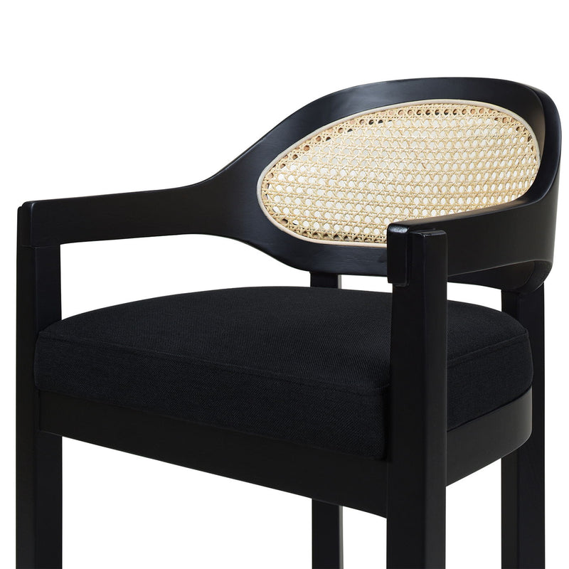 Americana - Mid-Century Modern Cane Back Counter Stool - R&R Furniture Gallery (Fountain Valley, CA)