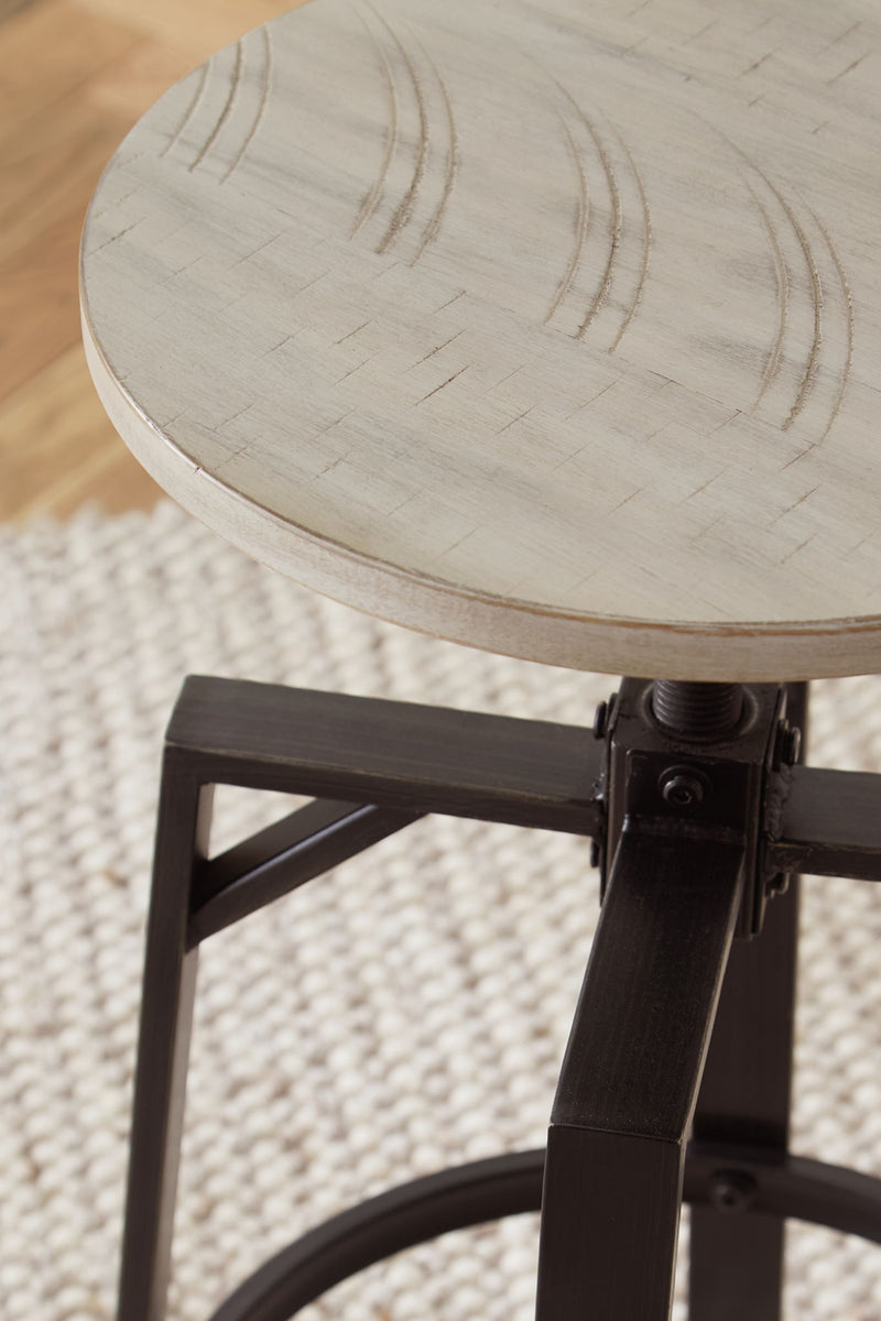 Karisslyn - Swivel Stool (Set of 2) - Whitewash / Black - R&R Furniture Gallery (Fountain Valley, CA)