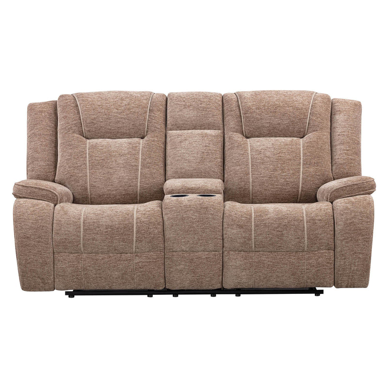 Bruno - Manual Console Loveseat - Plush Tobacco