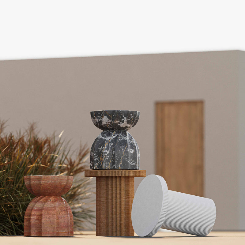 Turin - Faux Marble Indoor / Outdoor Concrete Stool - R&R Furniture Gallery (Fountain Valley, CA)