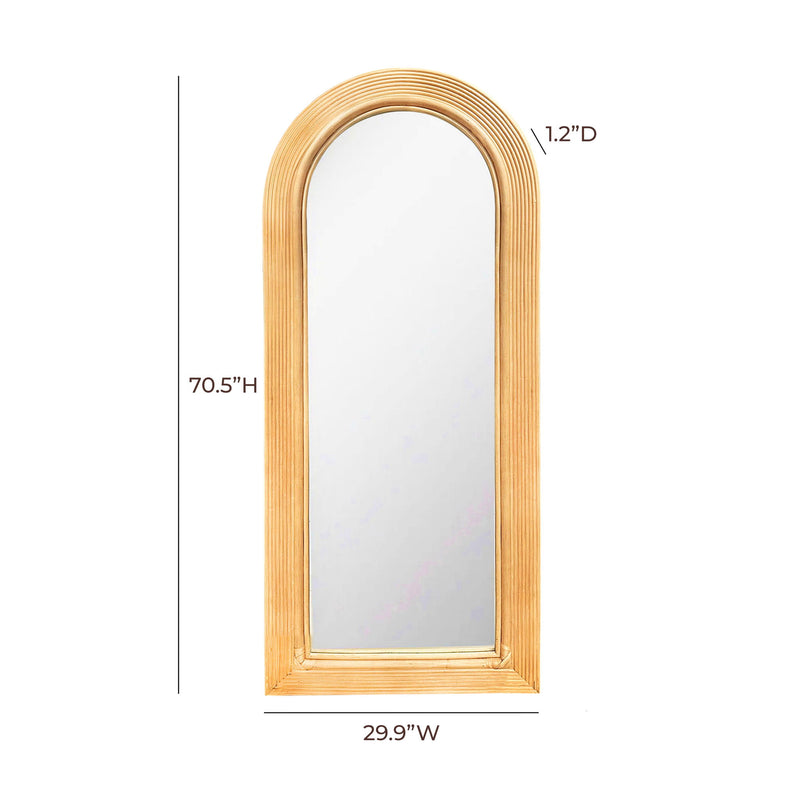 Tanya - Rattan 70" Floor Mirror - R&R Furniture Gallery (Fountain Valley, CA)