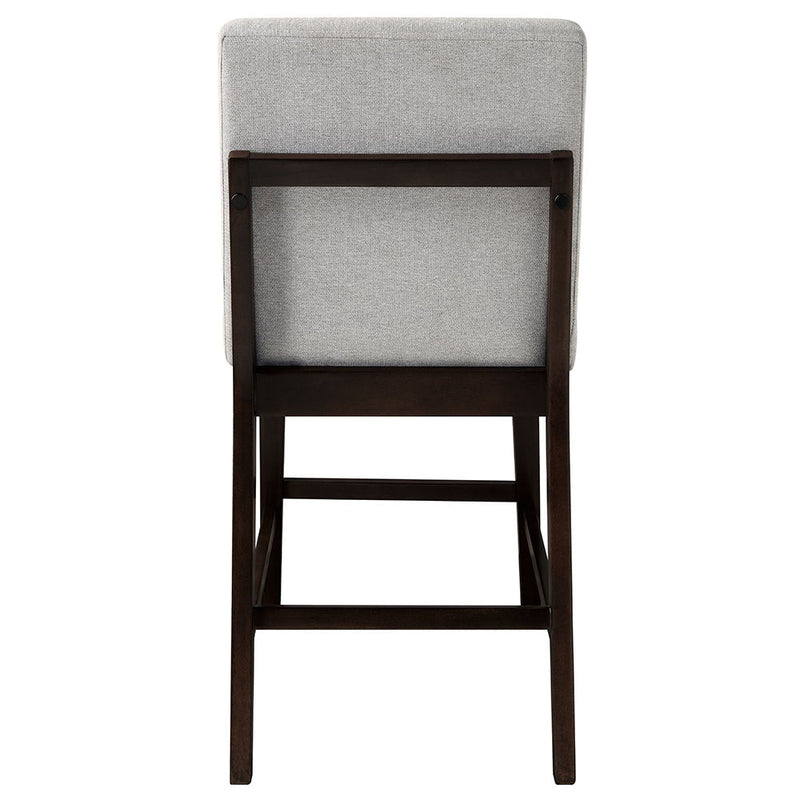 Edwyn - Counter Height Chair (Set of 2) - Gray Linen & Espresso - R&R Furniture Gallery (Fountain Valley, CA)