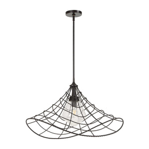 Whirlwind - 1 Light Indoor-Outdoor Pendant - Dark Bronze