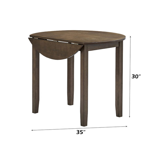 Damica - Round Dining Table - Walnut - R&R Furniture Gallery (Fountain Valley, CA)