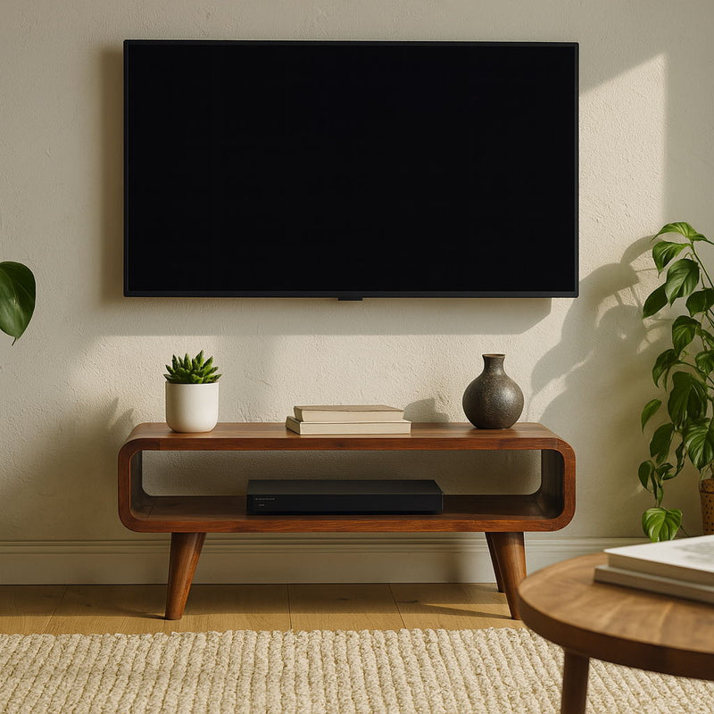 Solid Wood Open Media Unit - R&R Furniture Gallery (Fountain Valley, CA)