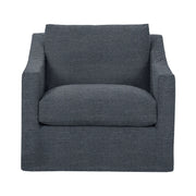 Classic Home Kipton swivel chair with a modern design, featuring a cushioned seat and backrest on a metal swivel base.