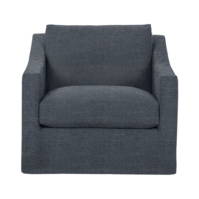 Classic Home Kipton swivel chair with a modern design, featuring a cushioned seat and backrest on a metal swivel base.