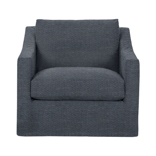 Classic Home Kipton swivel chair with a modern design, featuring a cushioned seat and backrest on a metal swivel base.