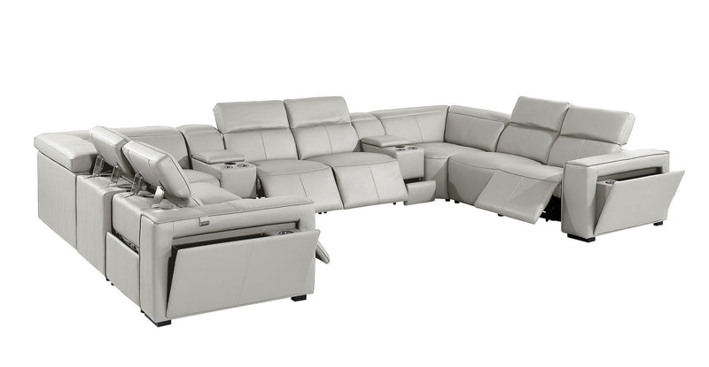 1224 - 10-Piece U-Shaped Sectional Sofa In With 4 Power Recliners & Power Headrests