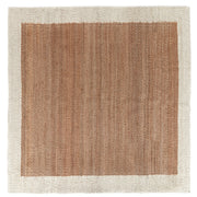 Classic Home Serene Frame Area Rug with intricate patterns in soft neutral tones, ideal for living room or bedroom decor.