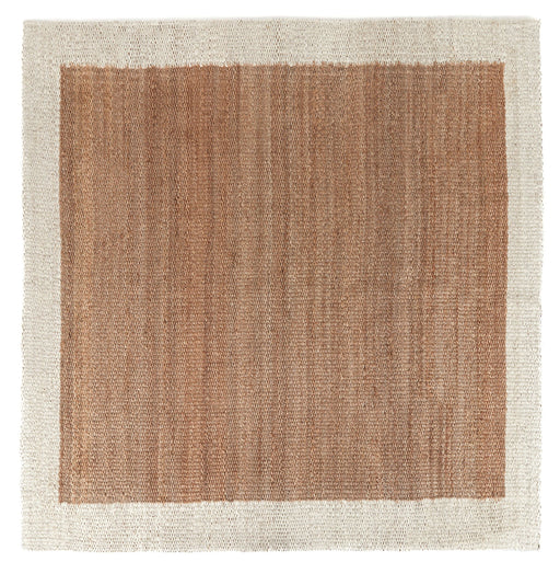 Classic Home Serene Frame Area Rug with intricate patterns in soft neutral tones, ideal for living room or bedroom decor.