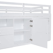 Loft Bed With 4 Drawers, Underneath Cabinet And Shelves - R&R Furniture Gallery (Fountain Valley, CA)