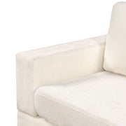Noble House stationary sectional sofa with upholstered fabric and reversible armrests, ideal for modern living room seating.