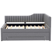 Upholstered Daybed With Trundle And 3 Drawers - R&R Furniture Gallery (Fountain Valley, CA)
