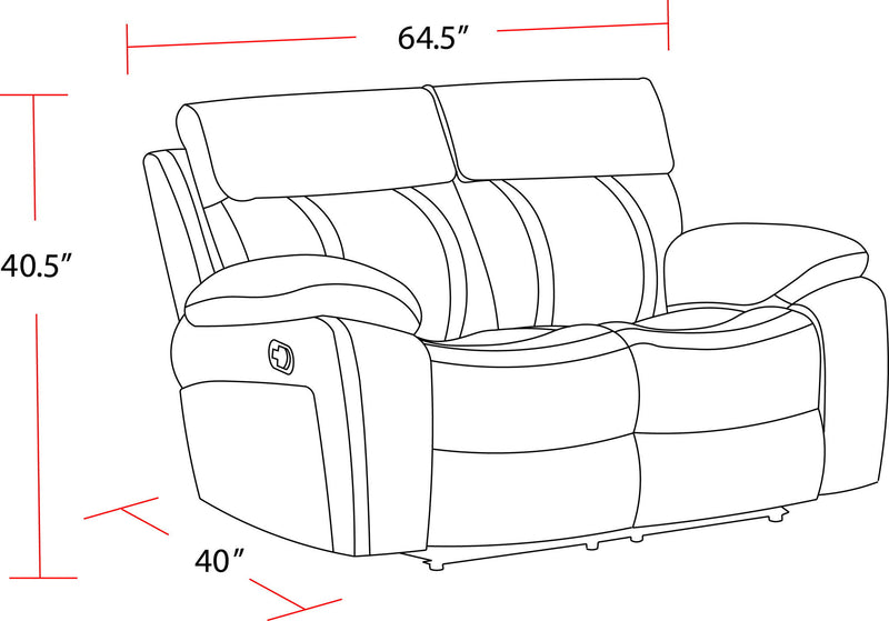 Theon - Reclining Loveseat - Stokes Toffee