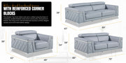 1140 - Top Grain Italian Leather Loveseat - R&R Furniture Gallery (Fountain Valley, CA)