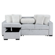 Ford - Reversible Pull Out Sofa Bed - Light Gray - R&R Furniture Gallery (Fountain Valley, CA)