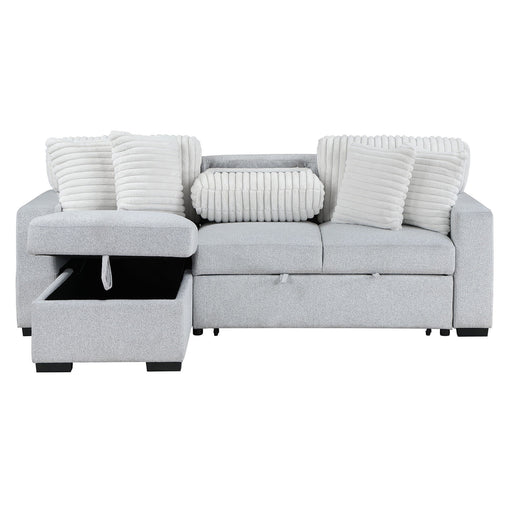 Ford - Reversible Pull Out Sofa Bed - Light Gray - R&R Furniture Gallery (Fountain Valley, CA)