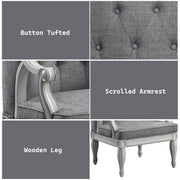 Florian - Chair - Gray Fabric & Antique White - R&R Furniture Gallery (Fountain Valley, CA)