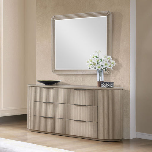 Leanna - Mirror - Light Oak - R&R Furniture Gallery (Fountain Valley, CA)