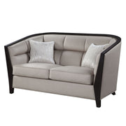 Zemocryss - Loveseat With 2 Pillows - Beige Fabric - R&R Furniture Gallery (Fountain Valley, CA)