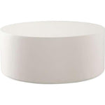 Montage Round Cocktail Table in Ivory Faux Cement Finish