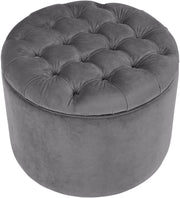 Queen - Velvet Storage Ottoman - R&R Furniture Gallery (Fountain Valley, CA)