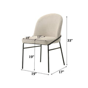 Lark - Side Chair (Set of 2) - White / Black - R&R Furniture Gallery (Fountain Valley, CA)