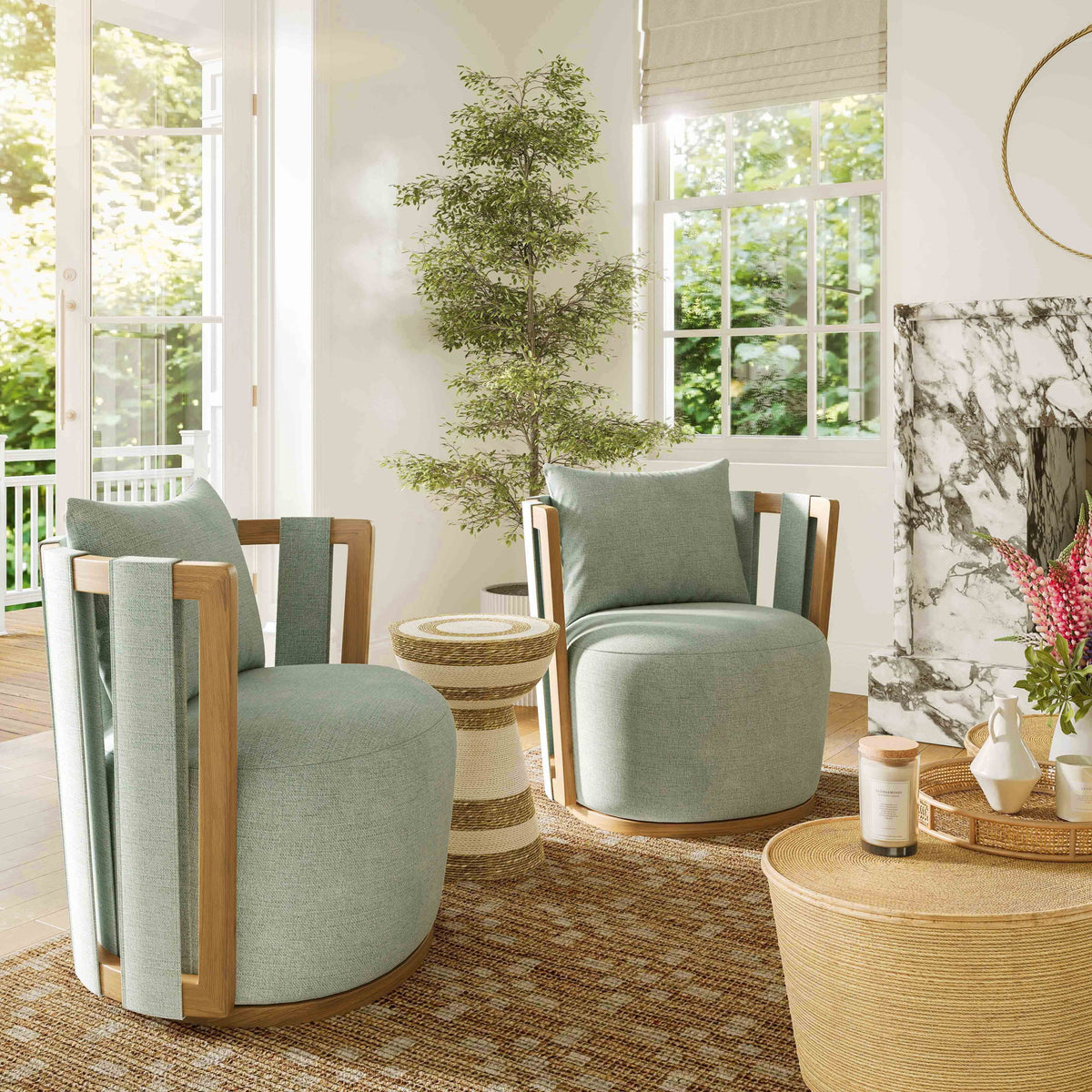 Paolo - Swivel Chair - R&R Furniture Gallery (Fountain Valley, CA)