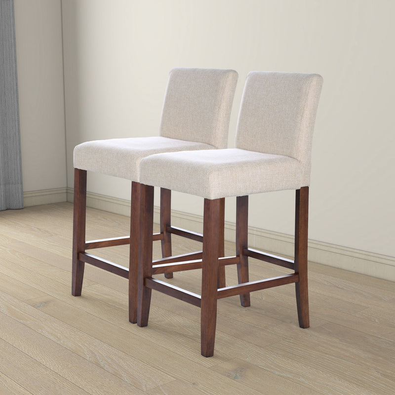 Dorian - Counter Chair (Set of 2) - Beige - R&R Furniture Gallery (Fountain Valley, CA)