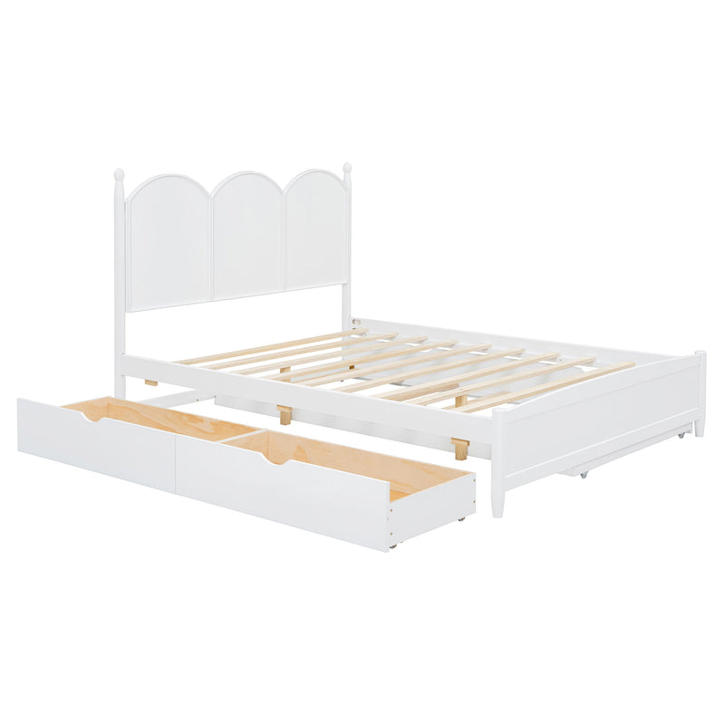 Platform Bed With With 2 Big Drawers And Trundle - R&R Furniture Gallery (Fountain Valley, CA)
