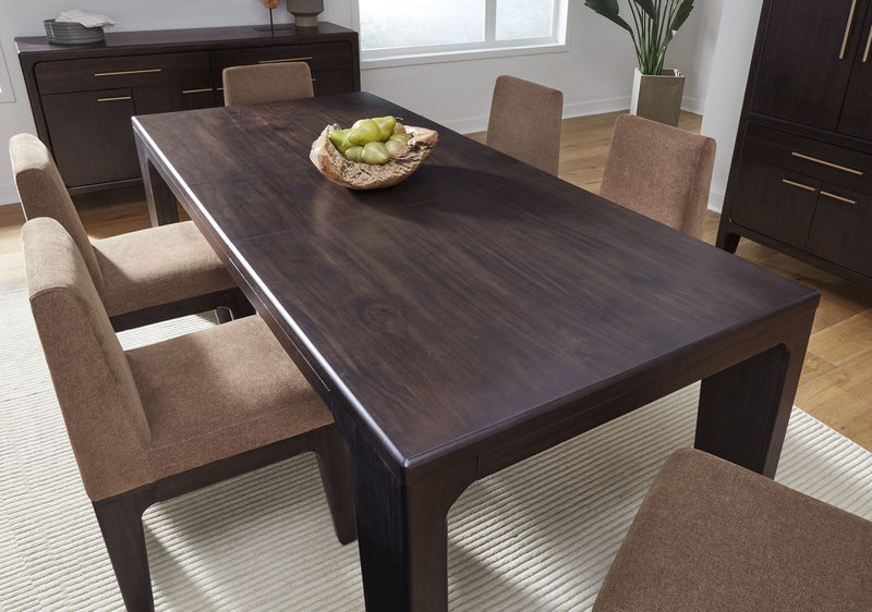 Zamba Extendable Acacia Wood Dining Table in Jaguar
