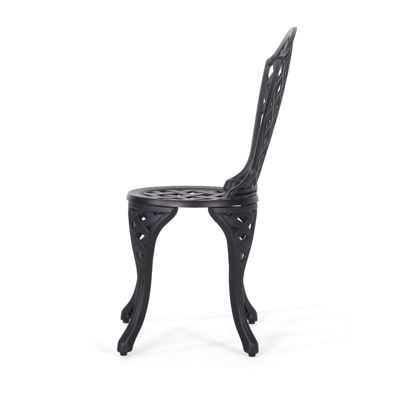 Bono Metal Bistro Set - Black - R&R Furniture Gallery (Fountain Valley, CA)