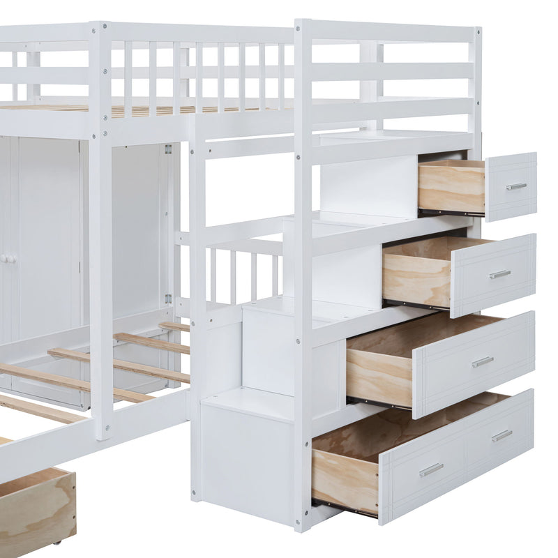 Bunk Bed With Wardrobe, Drawers - R&R Furniture Gallery (Fountain Valley, CA)