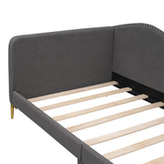 Upholstered Daybed With Headboard And Armrest, Support Legs - R&R Furniture Gallery (Fountain Valley, CA)