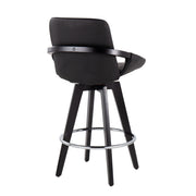 Lumi Source Cosmo contemporary fixed height counter stools set of 2 with swivel seats and round footrests, showcasing modern design.