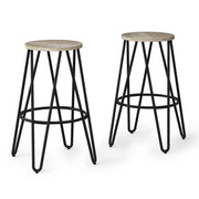 Simeon - Multifunctional Metal Stool With Wood Seat - R&R Furniture Gallery (Fountain Valley, CA)