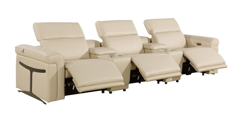 1126 - 8-Piece Modular Power Reclining Sofa & Loveseat Set In With 5 Power Recliners & Power Headrests