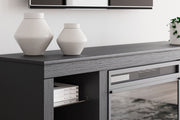 Cayberry - TV Stand With Fireplace - Black - R&R Furniture Gallery (Fountain Valley, CA)