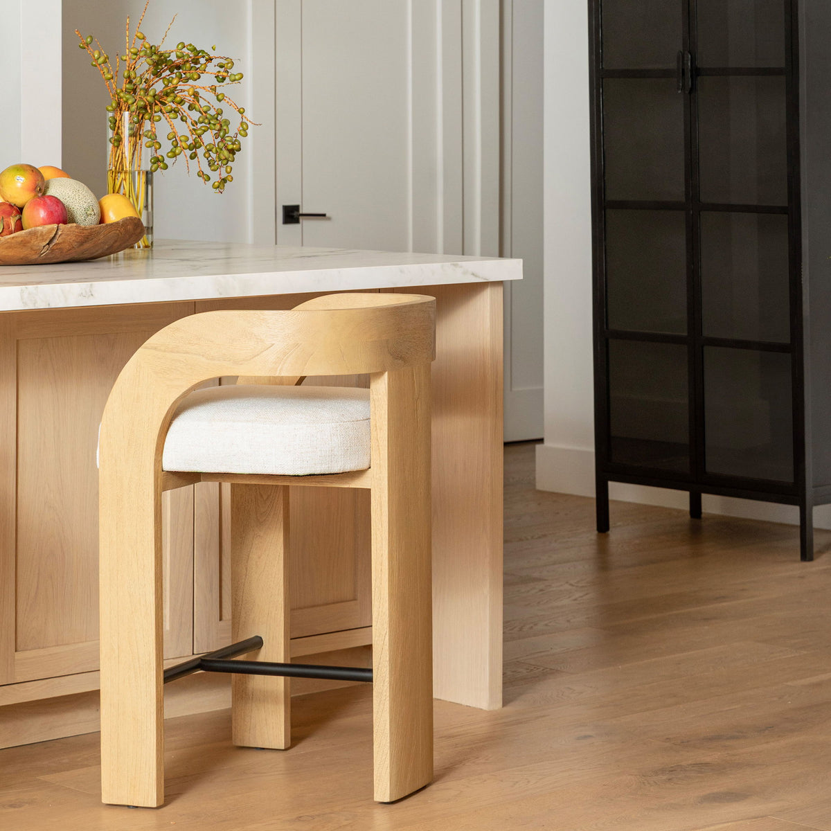 Tyson - Counter Stool - Cream And Natural