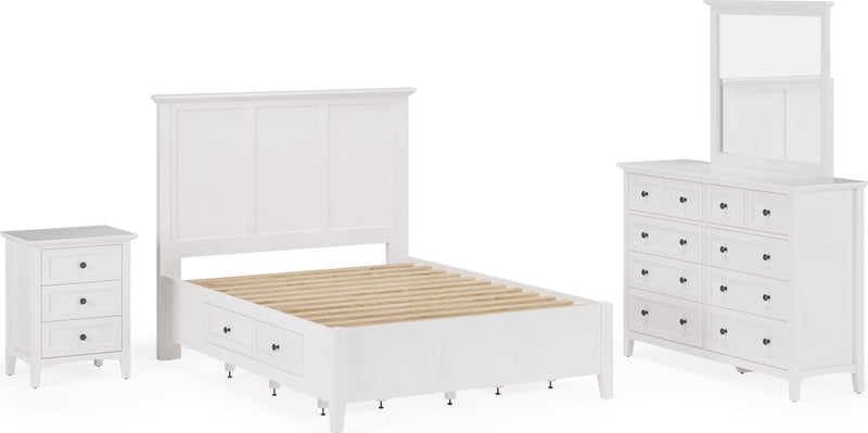 Grace Wall or Dresser Mirror in Snowfall White
