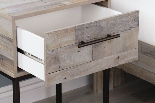 Neilsville - One Drawer Night Stand - Vinyl-Wrapped - Whitewash - R&R Furniture Gallery (Fountain Valley, CA)