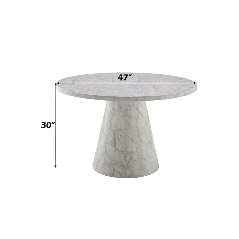 Kacey - Round Dining Table - Engineered Stone - R&R Furniture Gallery (Fountain Valley, CA)