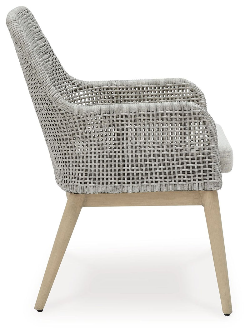 Seton Creek - Arm Chair With Cushion (Set of 2) - Gray - R&R Furniture Gallery (Fountain Valley, CA)