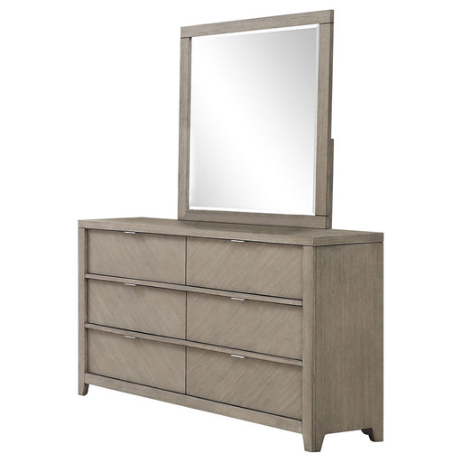 6 Drawer Dresser - Light Gray - R&R Furniture Gallery (Fountain Valley, CA)