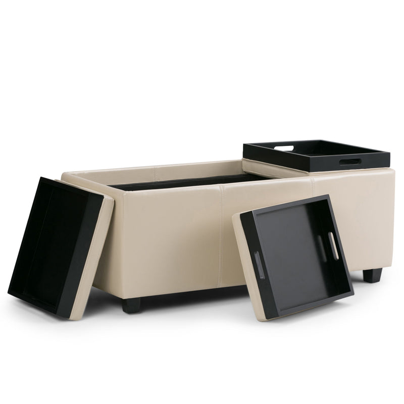 Avalon - Upholstered Storage Ottoman - R&R Furniture Gallery (Fountain Valley, CA)